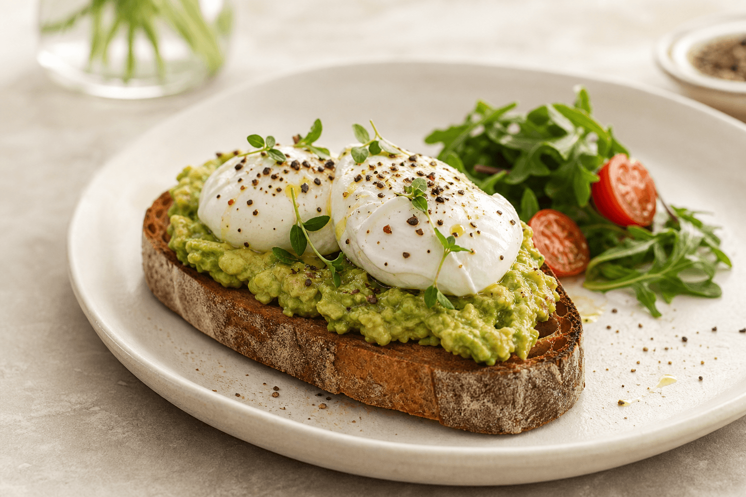Avocado Toast with Poached Eggs