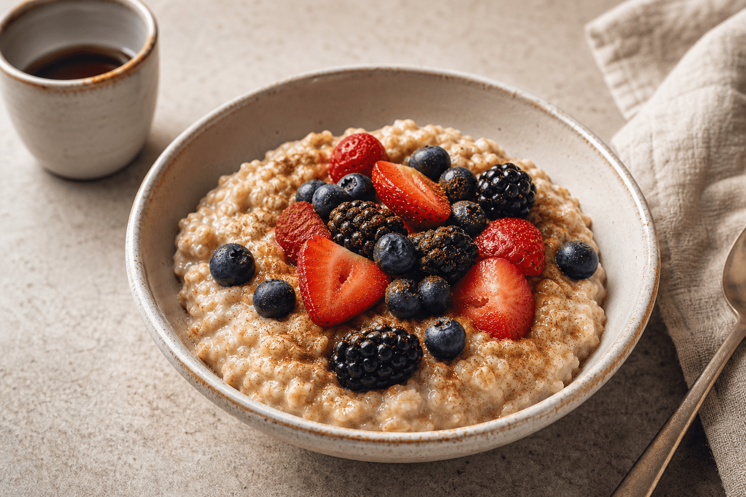 Cinnamon Oatmeal with Berries