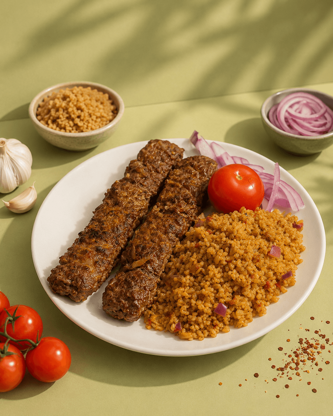 Kebab with Bulgur